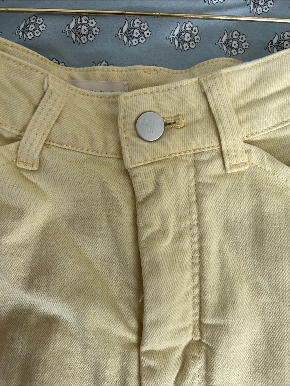 Anthropologie NEW 🍋Pilcro Kayden High-Rise Cuffed Carpenter Pants - Light Beige - Picture 3 of 14